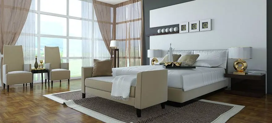 Dormitor modern si relaxant amenajat conform recomandarilor de design in Chisinau