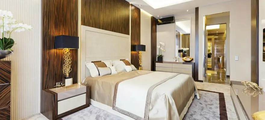Amenajare dormitor elegant si rafinat in Chisinau cu accent pe detalii premium