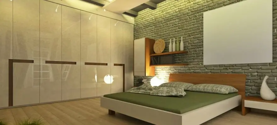Amenajare dormitor in stil minimalist cu mobilier simplu si modern in Chisinau