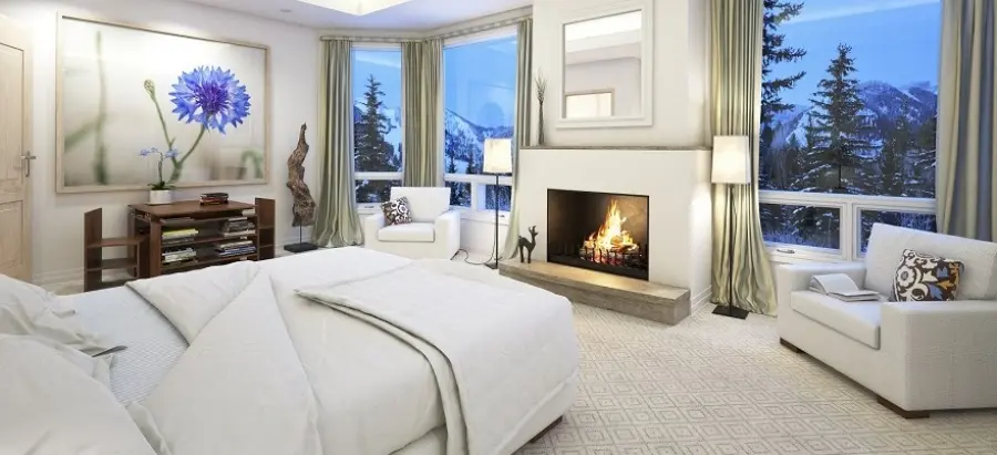Semineu elegant in dormitor pentru o atmosfera calda si romantica in Chisinau